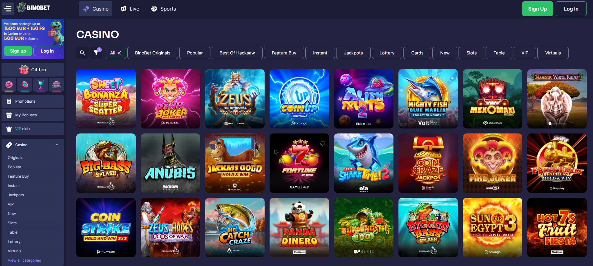 Binobet Live Casino