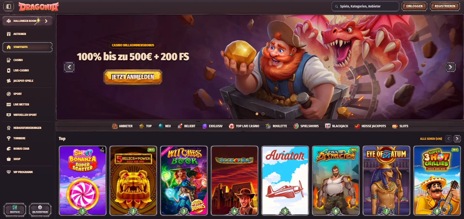 Dragonia Casino Startseite