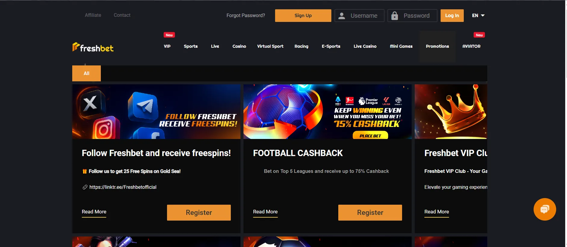 Freshbet Casino Bonuses