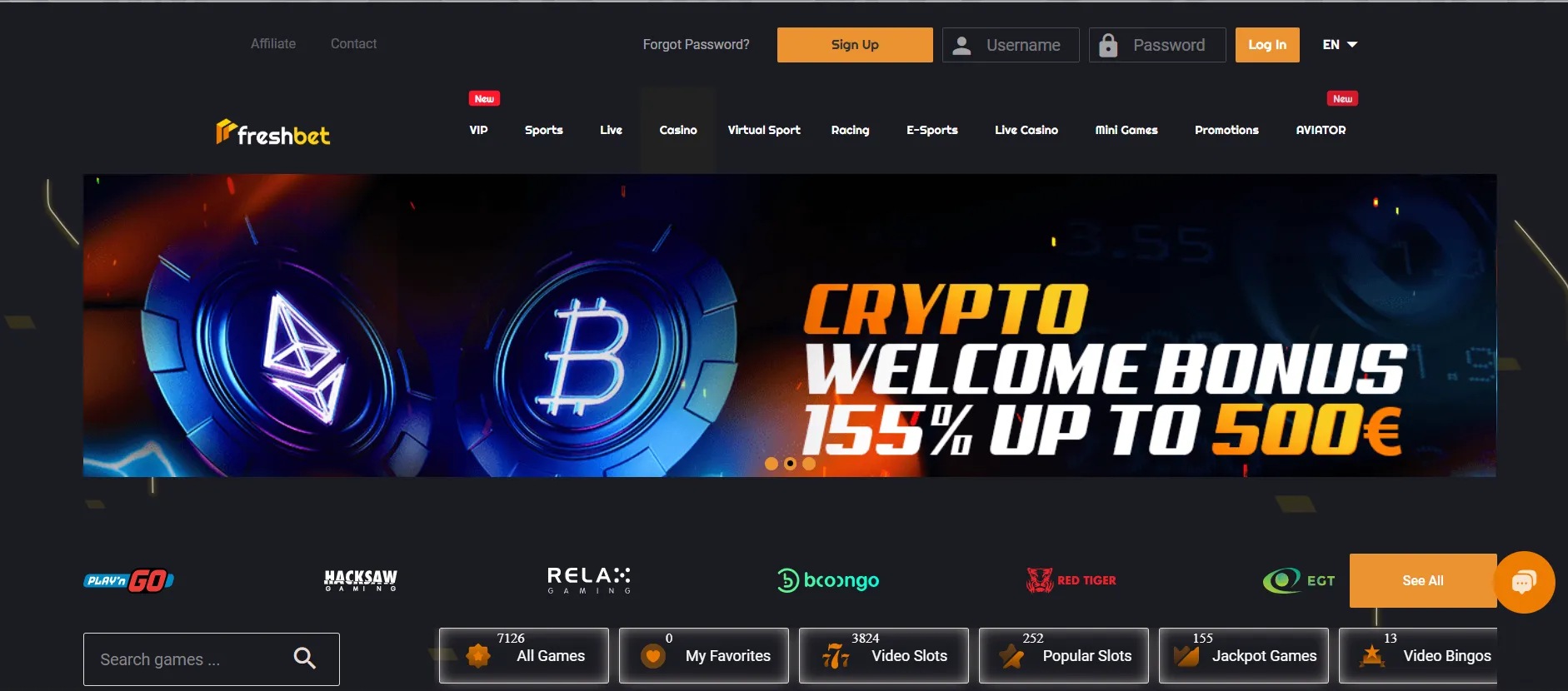 Freshbet Crypto Bonus