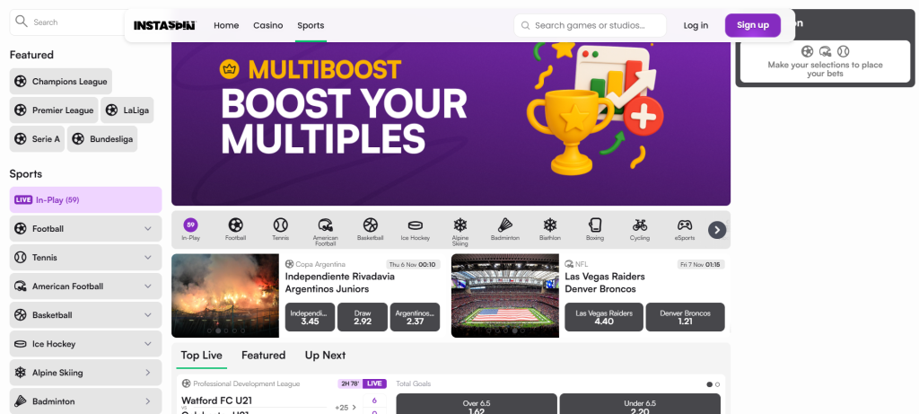 Instaspin Sportsbook