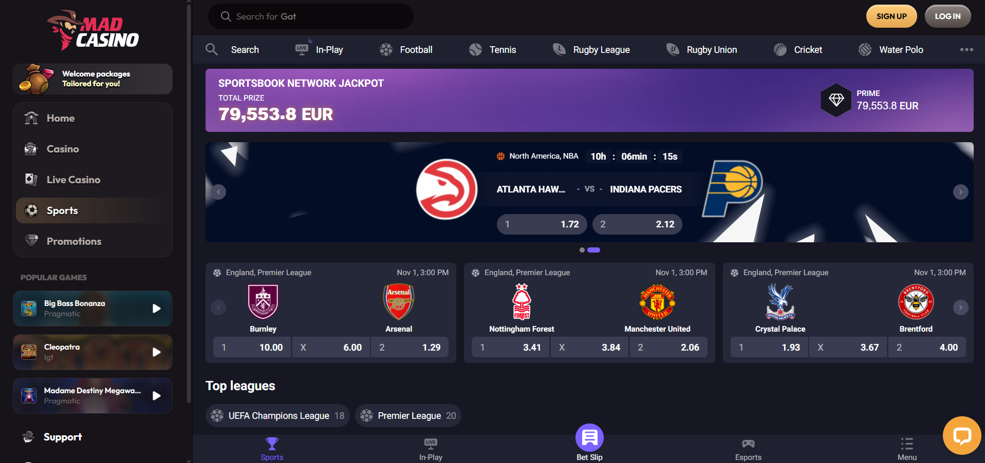 Mad Casino Sportsbook