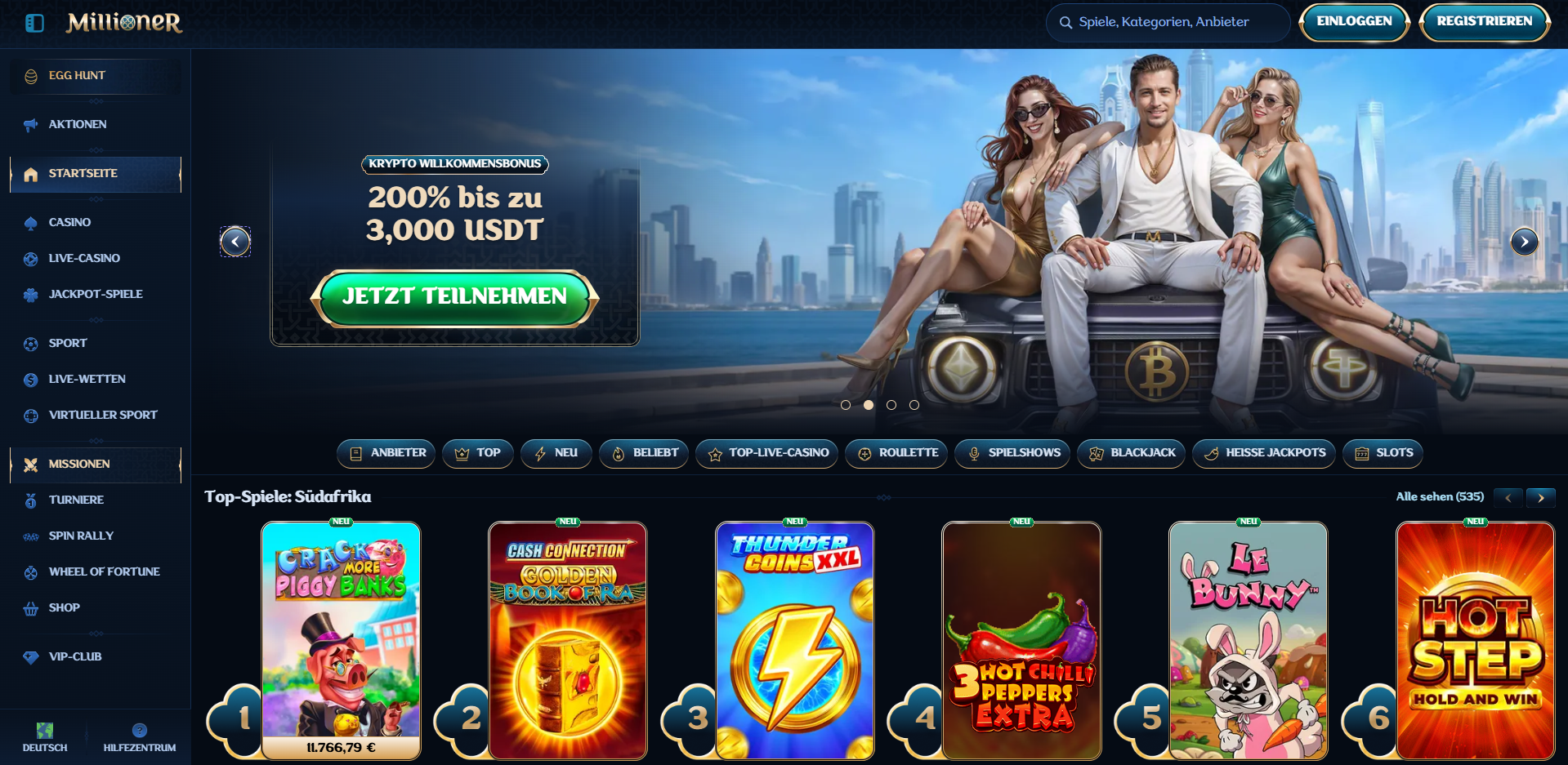 Millioner Krypto Willkommensbonus