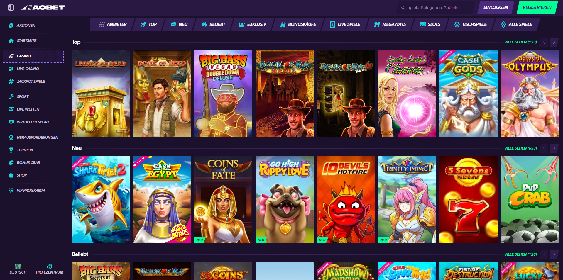 Naobet Casino Auswahl