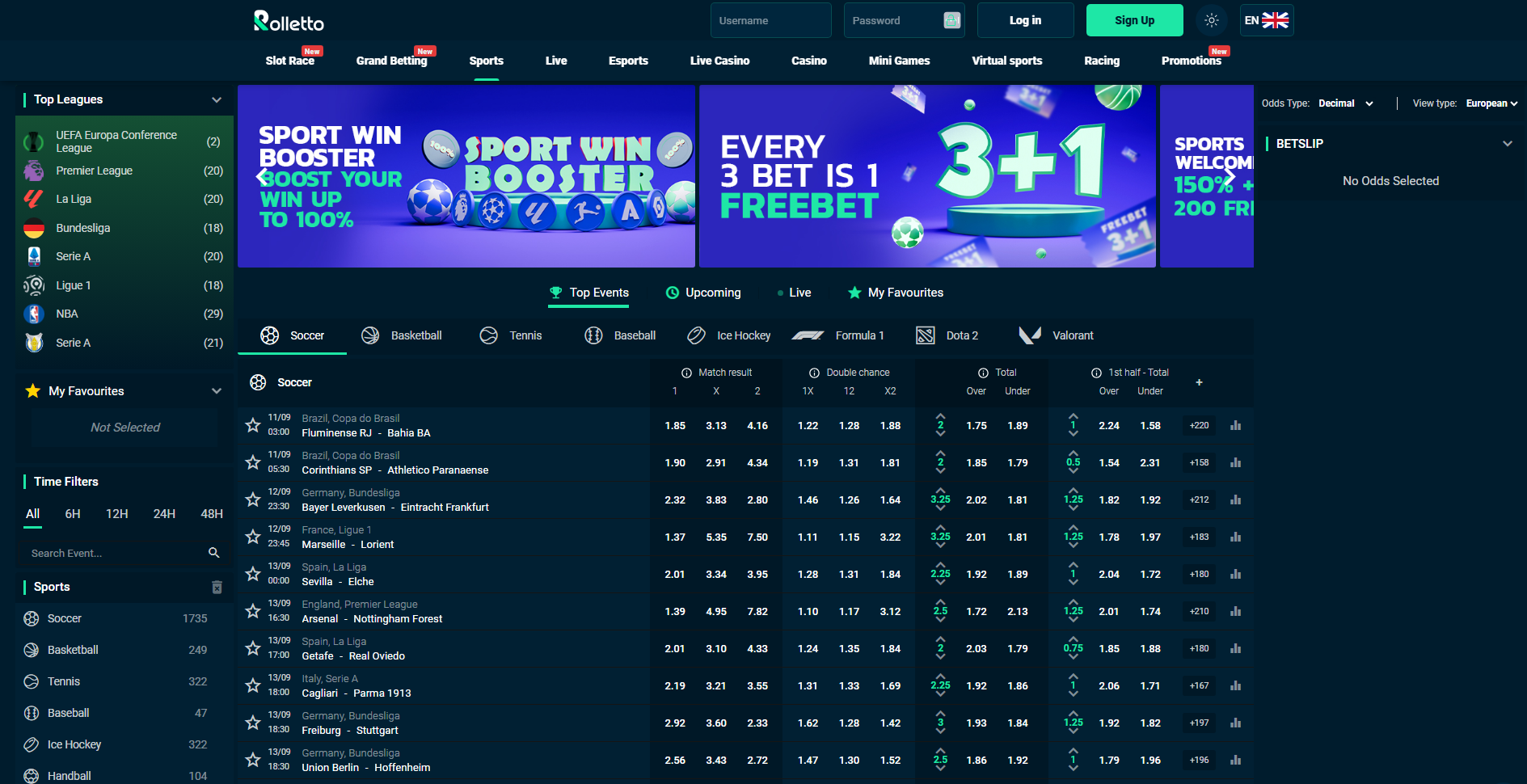 Roletto review - sportsbook