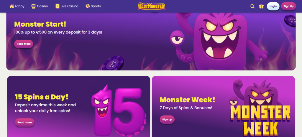SlotMonster Homepage