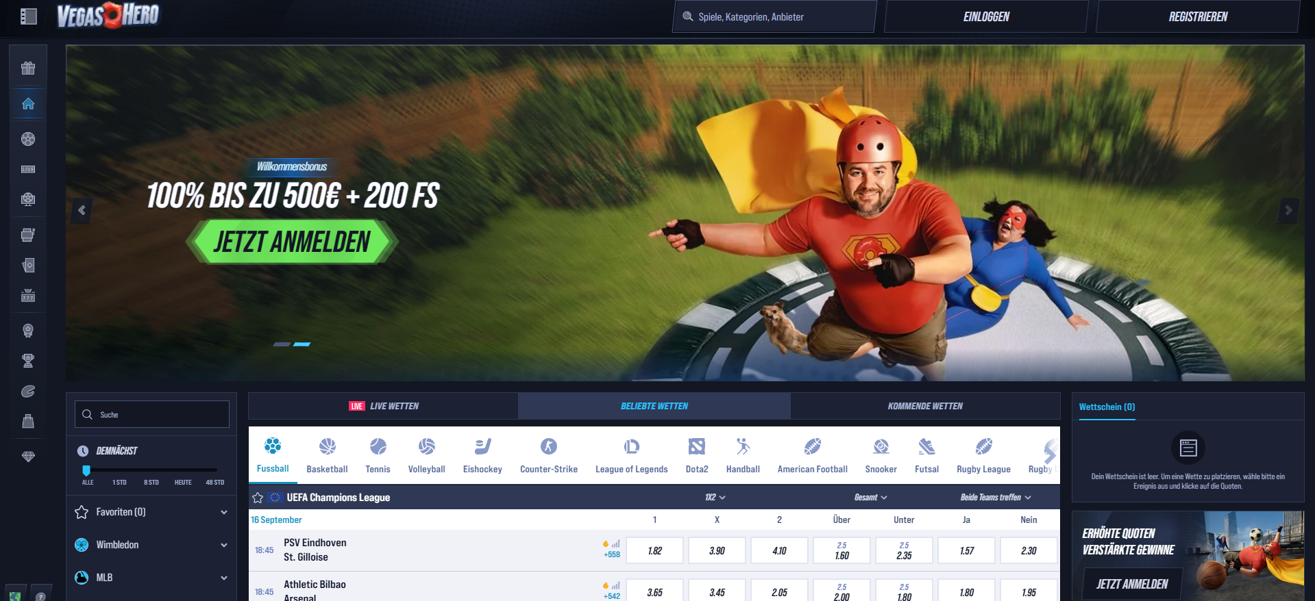 VegasHero Startseite