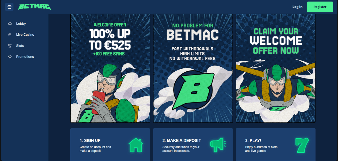 betmac casino review - Bonus offerings