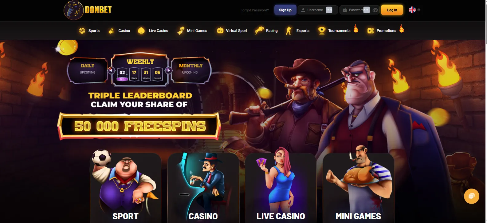 donbet casino homepage