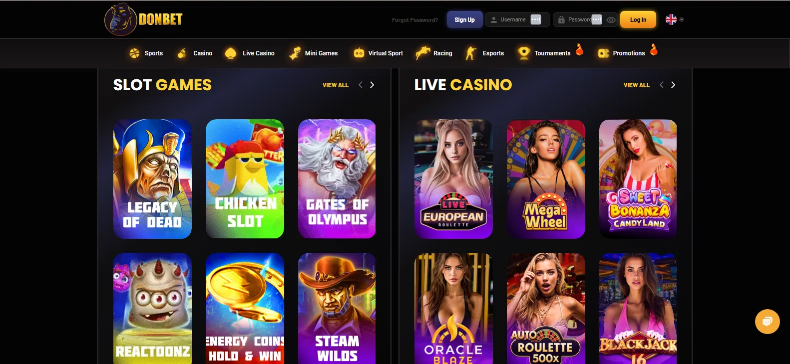 donbet casino game library