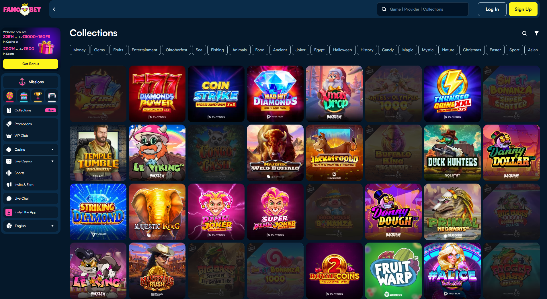 fanobet casino sports