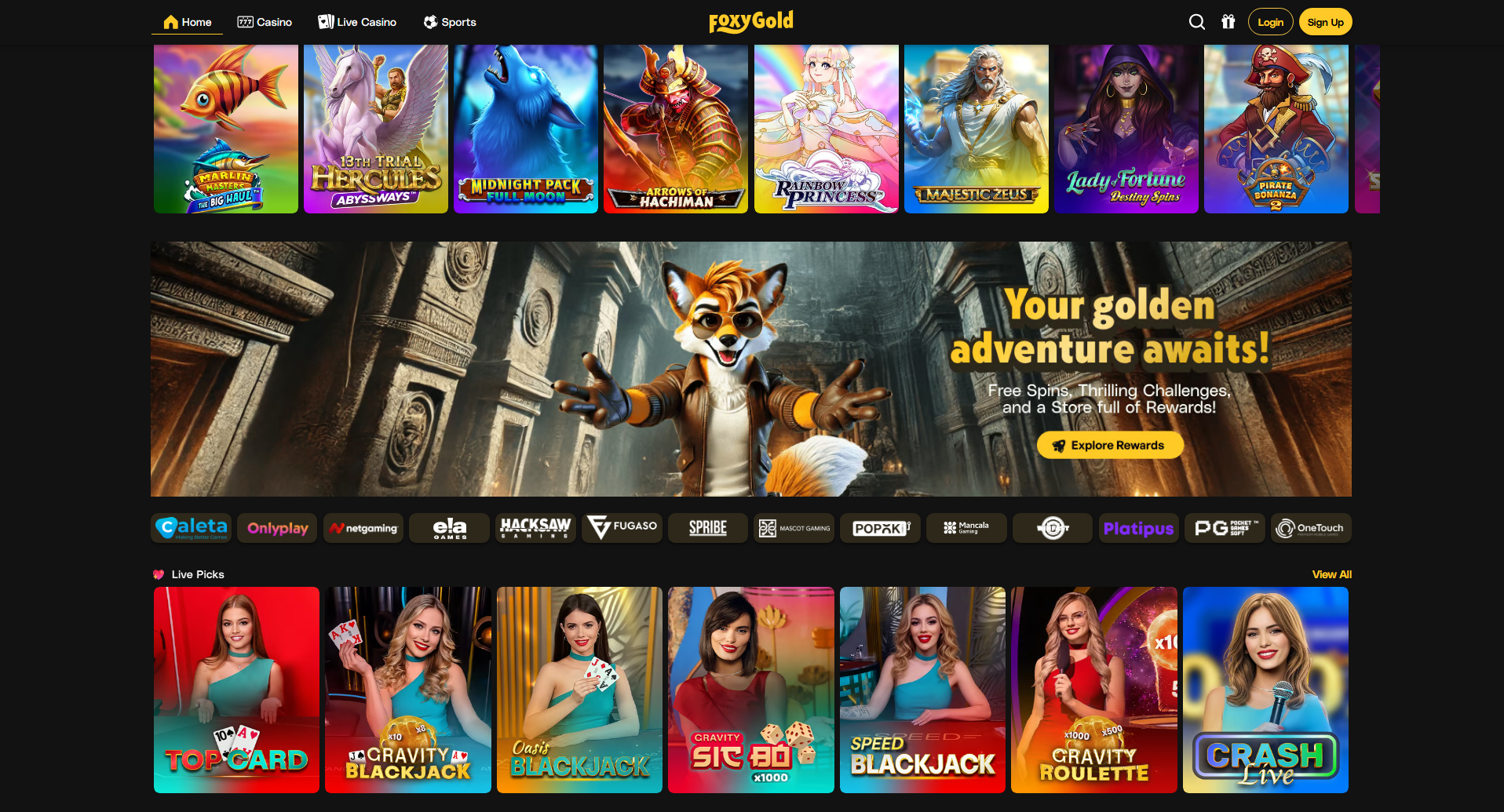 foxygold casino sports