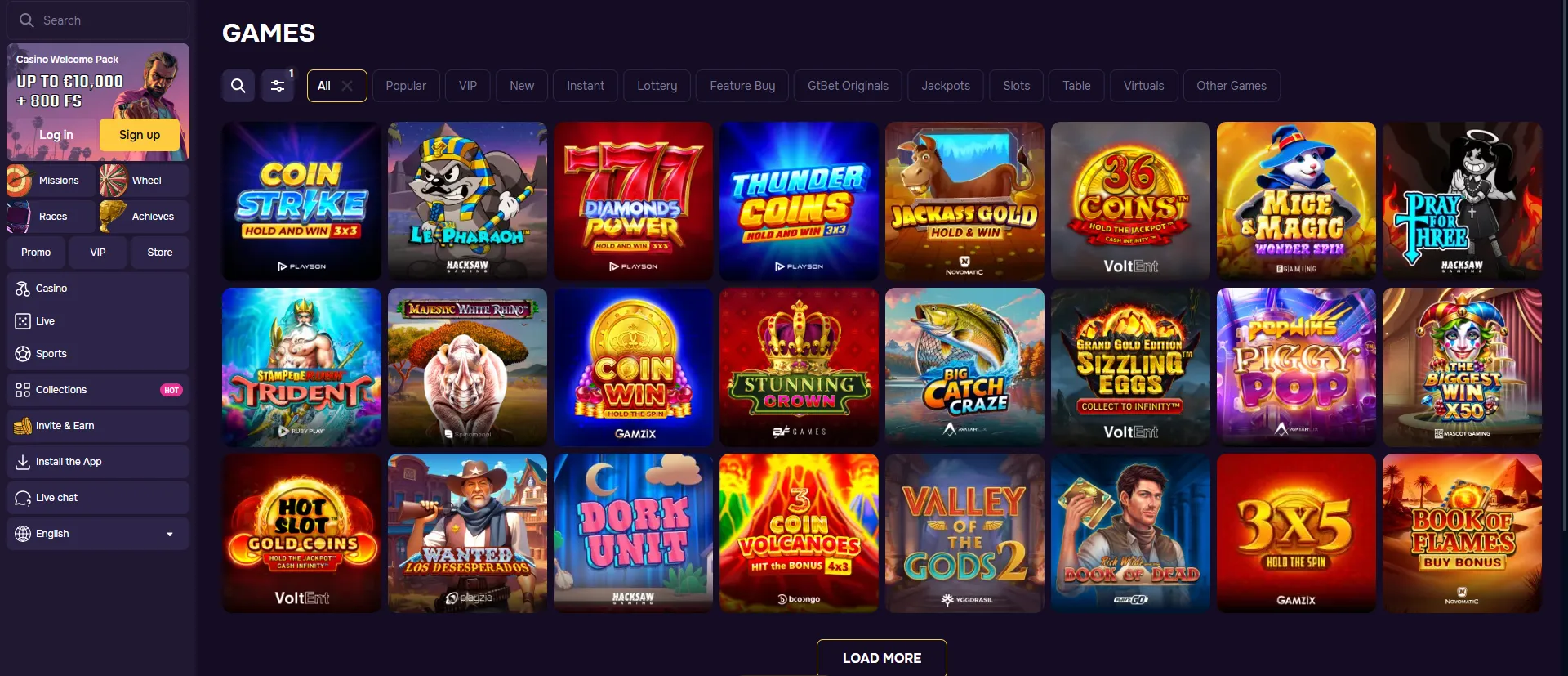 gtbet casino spellen