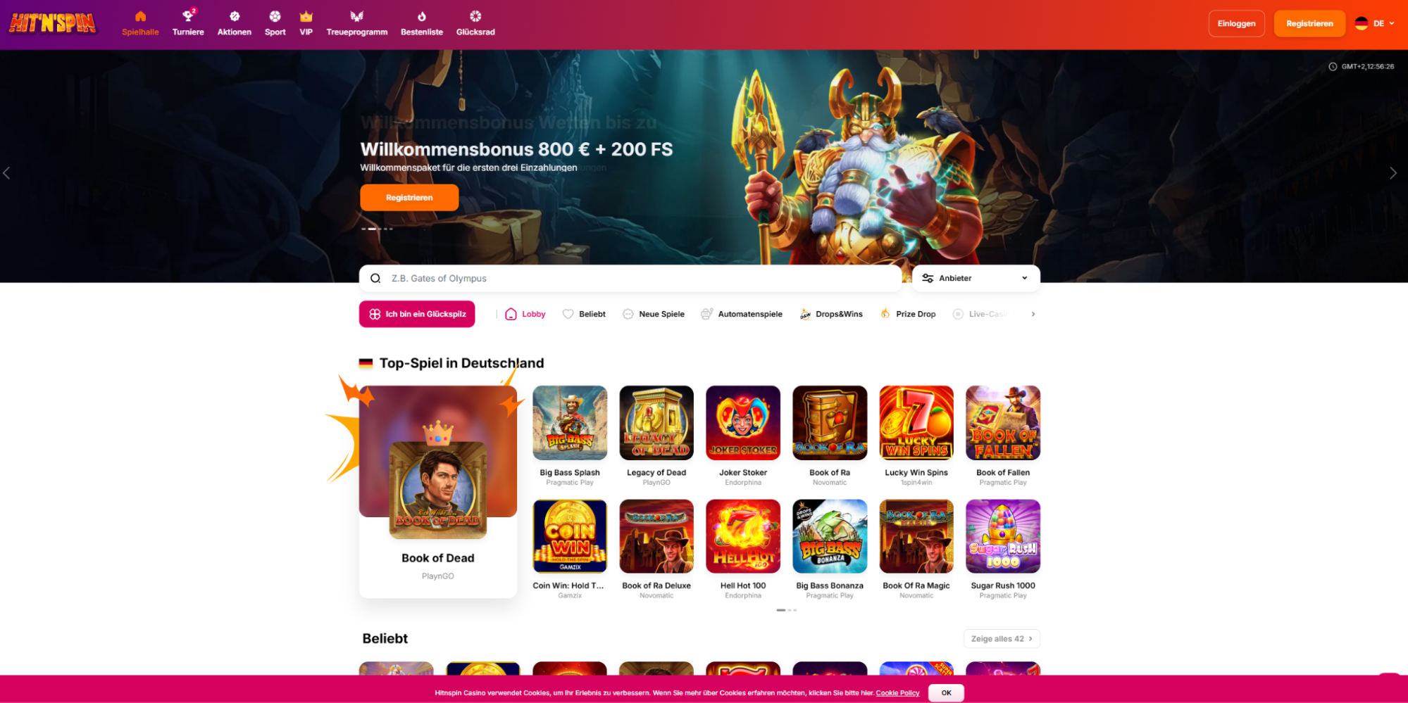 hitnspin casino games