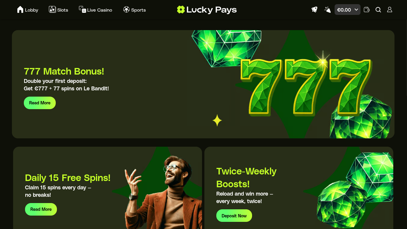 lucky pays casino sports