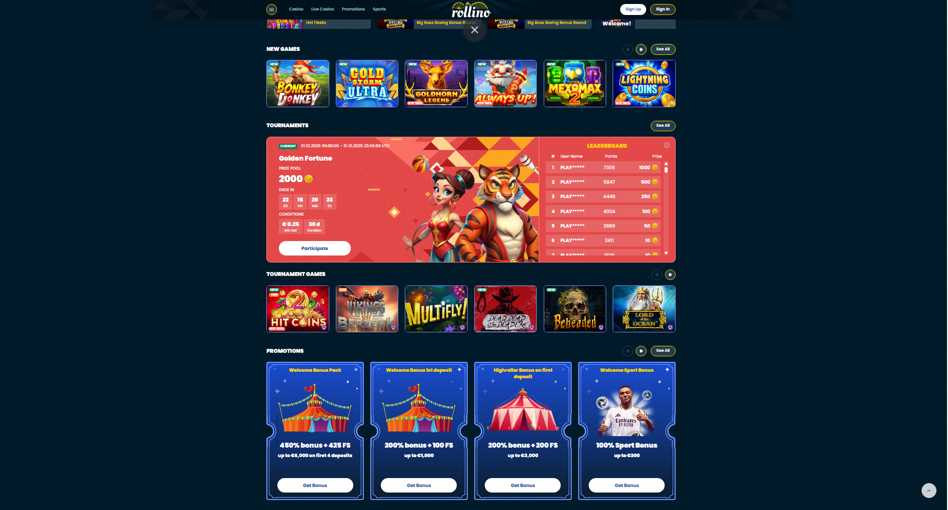 rollino casino sports