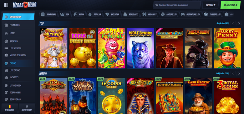 vegashero casino spins